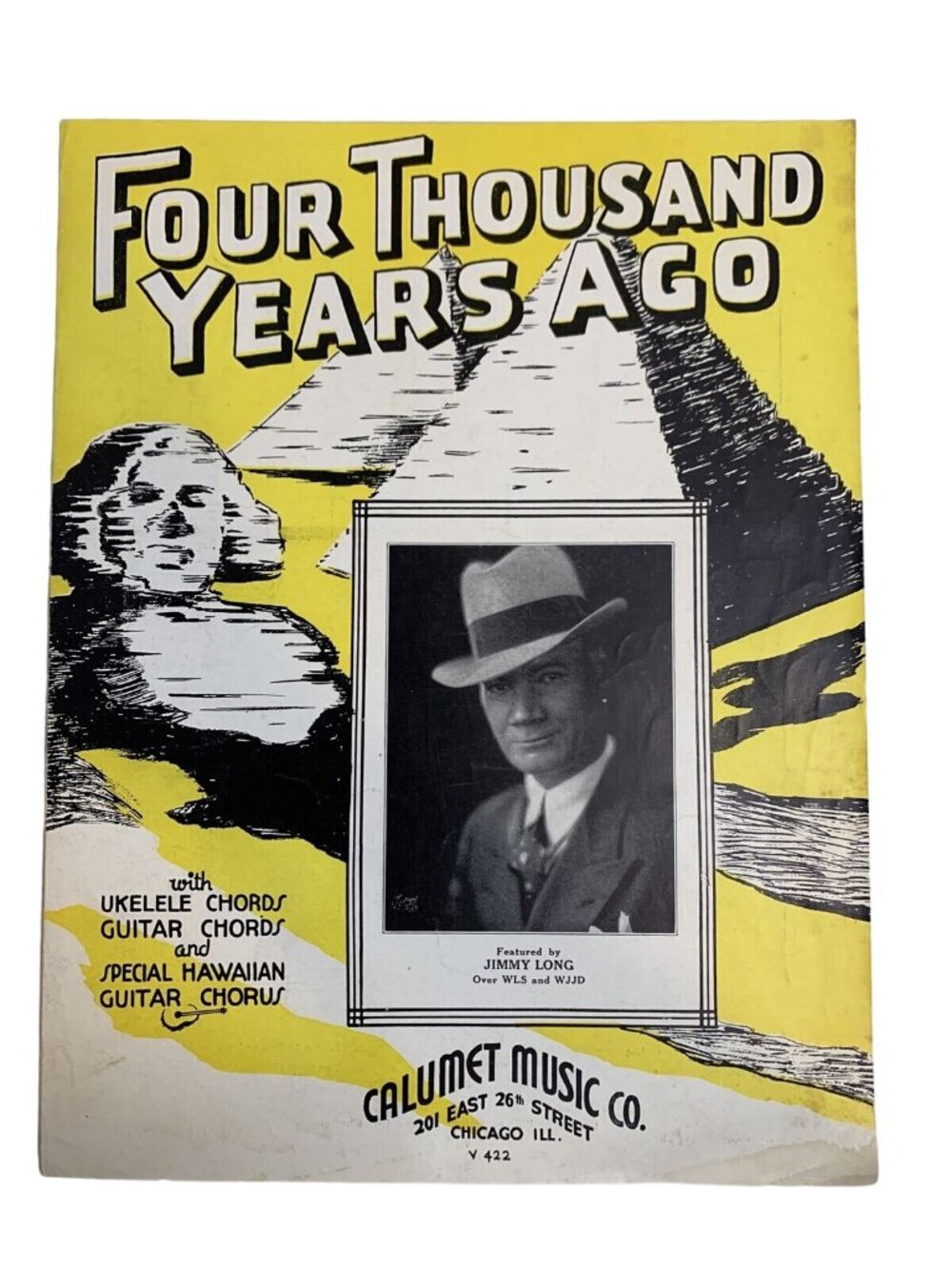 Four Thousand Years Ago Sheet Music Vintage 1930s Calumet Music Co Chicago